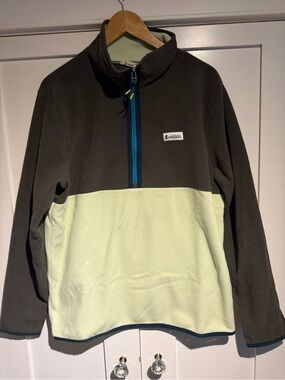 Cotopaxi Two-Tone Half-Zip Fleece Jacket - Olive & Light Green